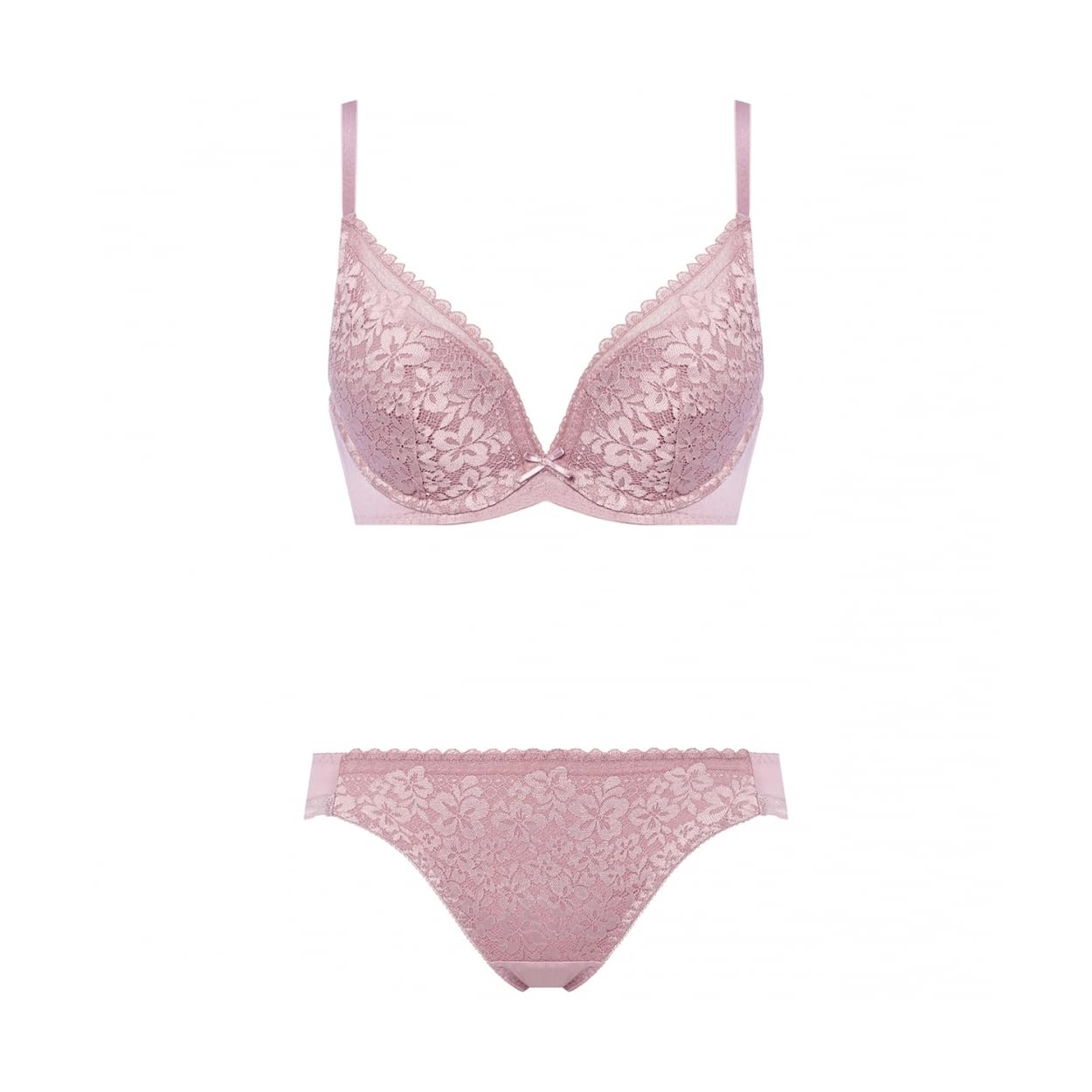 

AMOSTYLE Dream Bra Бюстгальтер с глубоким V-вырезом Комплект шорт Цветущие лепестки 6718 E75M Размер & (Сиреневая орхидея)