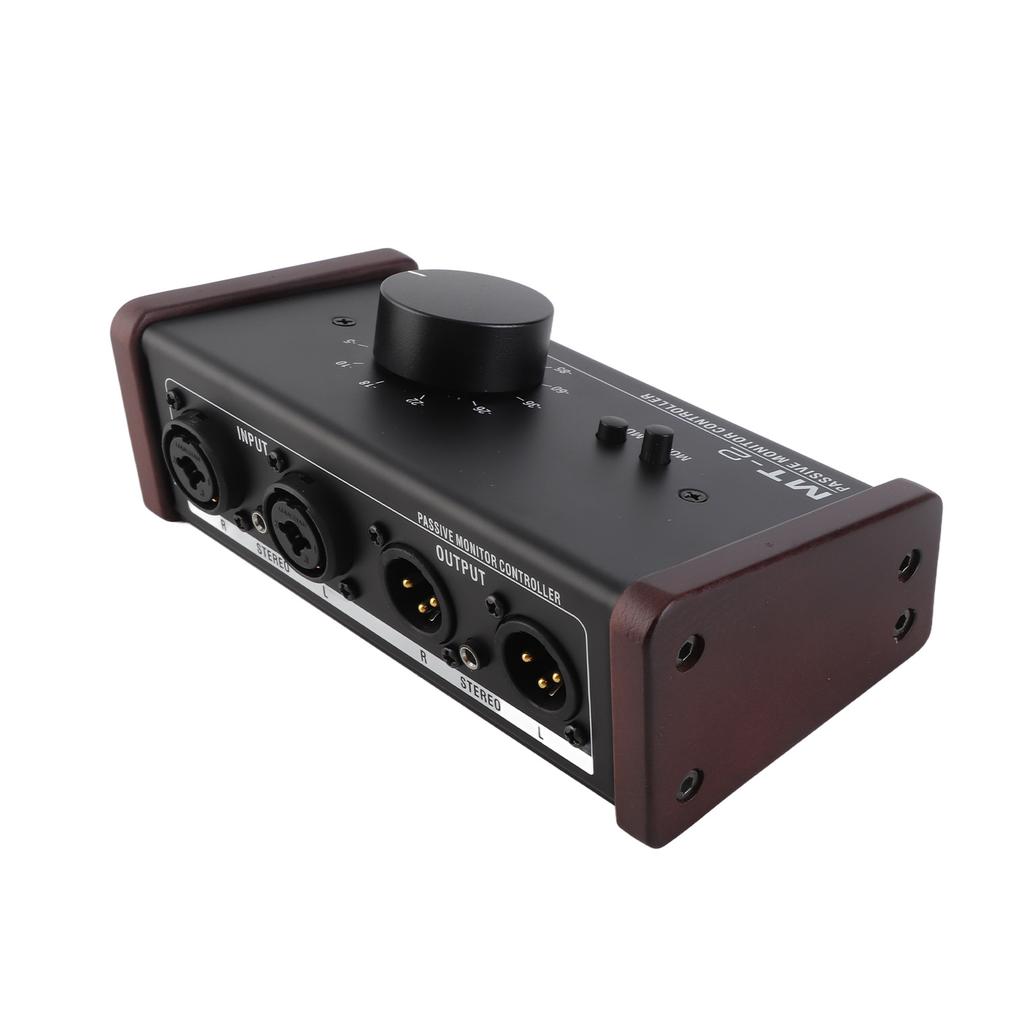 Passive Monitor Controller with XLR 3.5mm Inputs Outputs Supports Attenuation Control Mute Function