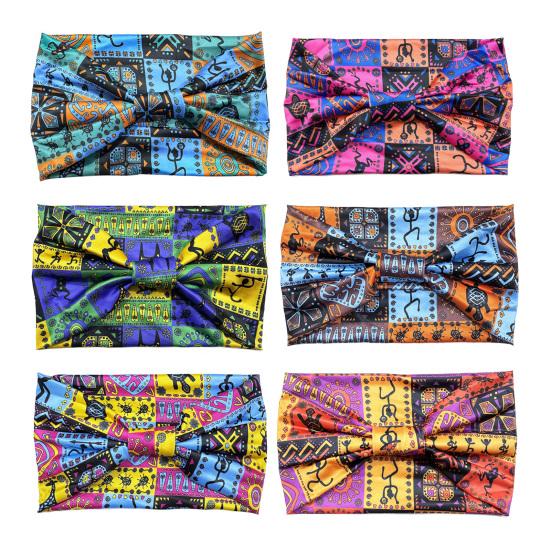 Boho Headband Head African Ethnic Style Wide Scarfs Headwrap Fashion Accessories
