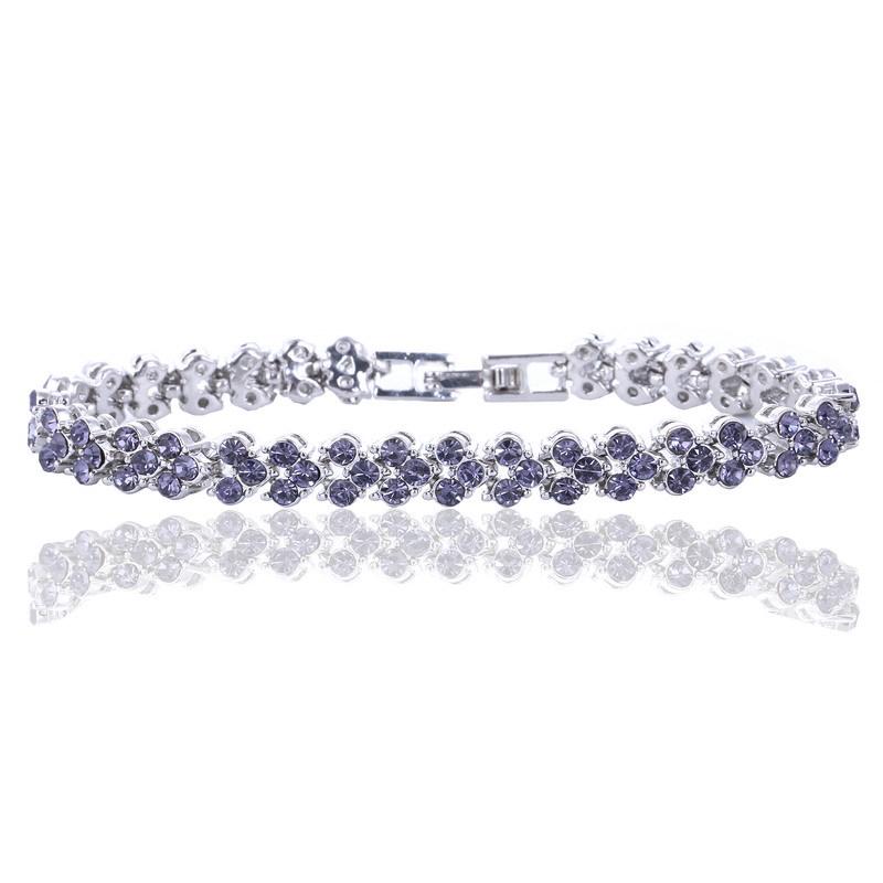 Ka Shi Tong Roman Crystal Zircon Bracelet: Elegant Ladies' Shiny Jewelry, Perfect Christmas Gift