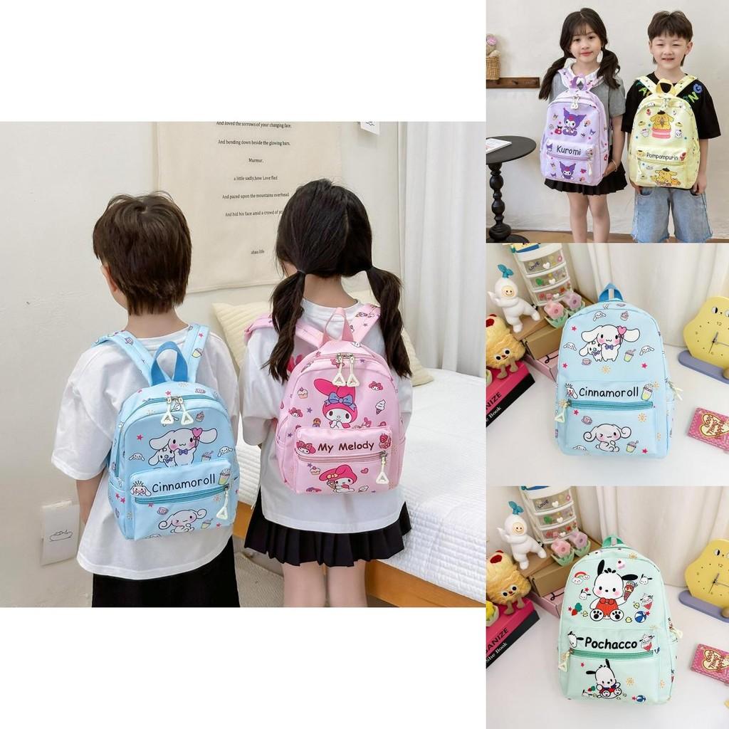 Hello Kitty Kuromi Cinnamoroll My Melody Printed Children Backpack For Daily Use