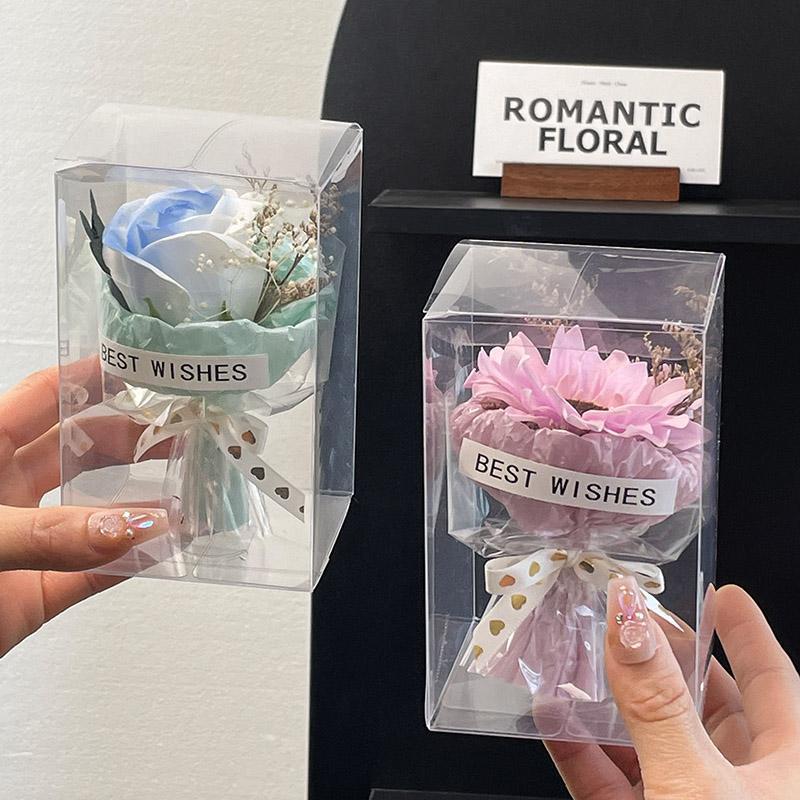 Scatola Regalo Trasparente Plastica Mini Confezione Mazzo di Fiori Trasparente PVC Scatole Bomboniere Scatole Confezionamento Caramelle Cioccolato Forniture per Feste