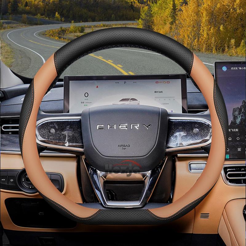 Leder-Autolenkradabdeckung für Chery Tigo 7 8 Plug-in Pro Max SE 2024 2025 2026 Innenraumzubehör