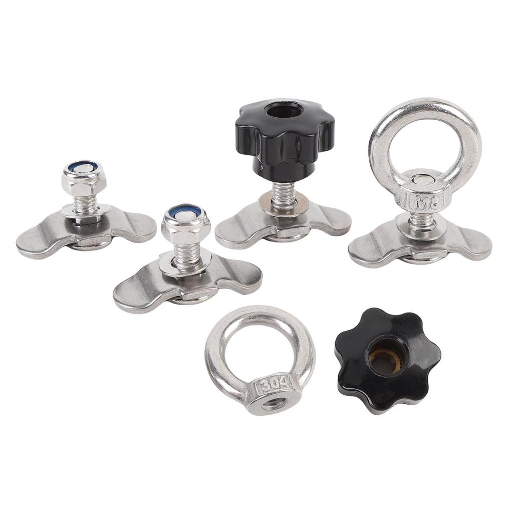 Kit Piuliță Șurub Filetat cu Dublu Inel L Track Oțel Inoxidabil Fiting Șurub Filetat L Track pentru Benă Camion Pickup RV ATV