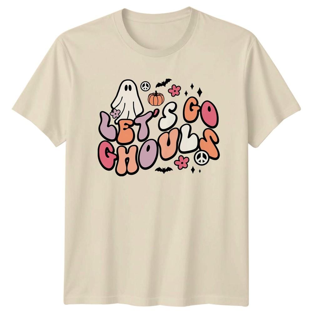 Lets Go Ghouls Unisexs TShirt Retro Fall Halloween Halloween Gift For Her