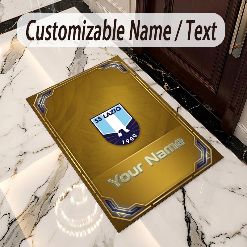 Kristal Fluweel Tapijt Lazio FC Print Aangepaste Naam Tekst Vloermat Woondecoratie