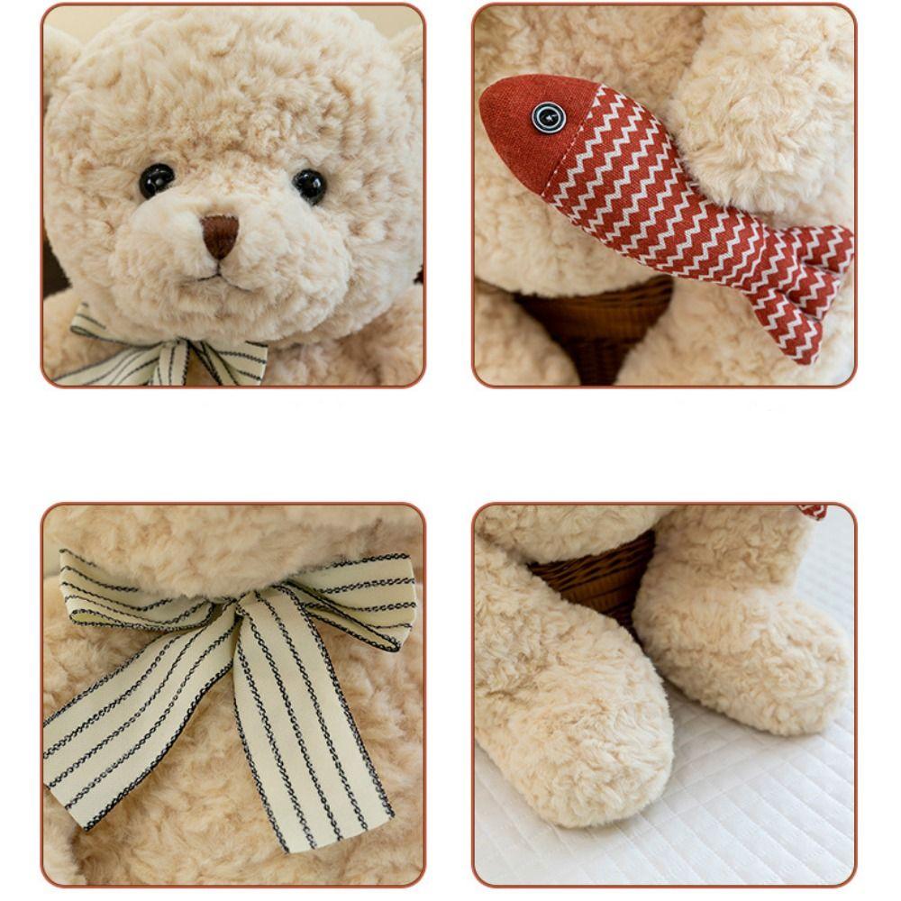 Kong-Fu Bear Stuffed Toy Dressing Bear Stuffed Soft Bear Doll Hug Fish Bear Plush Toy  Home Decor