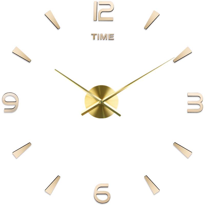 Large European & American 3D Acrylic Wall Clock for Living & Dining Room Home Decor - DIY Wall Sticker Clock
