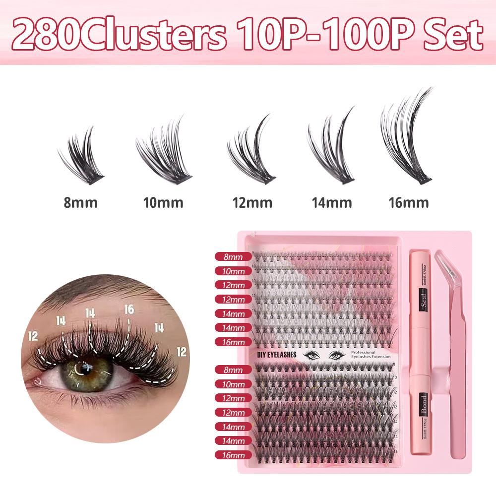 False Eyelash Extension Set Segmented Eyelashes Diy Eyelash Set