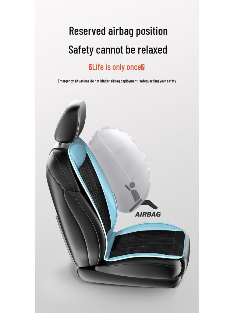 Graphene Heated Car Seat Cushion, 12V/24V Plush Winter Warm Pad, Universal Fit