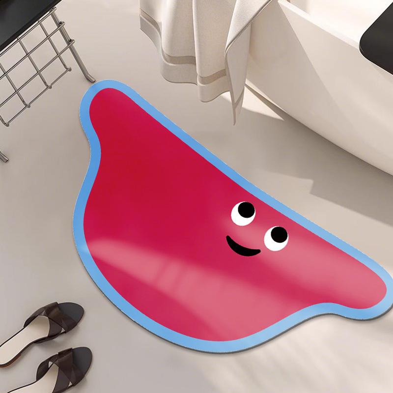 Creative Cartoon Special-Shaped Floor Mat Bathroom Water-Absorbing Quick-Drying Floor Mat Toilet Dirt-Resistant And Easy-To-Take-Care Floor Mat