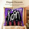 Rock Band KKorn Cushion Cover Natural Linen Organic Fabric DoubleSided Printing Sofa Home Decor Gift Pillow Case