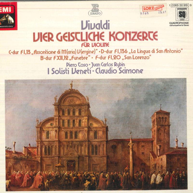 

LP Record I SOLISTI VENETI CLAUDIO SCIMONE Vivaldi Vier Geistliche Konzerte 1C06530919Q HIS MASTERS V 1976 Germany Classical Used