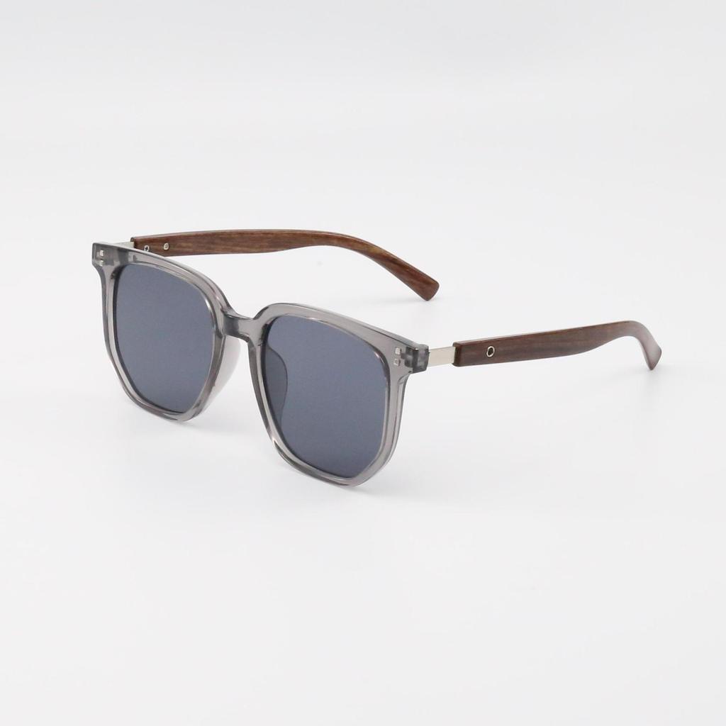 Trendy Square Frame Wood Grain Sunglasses with Brown Lenses - Versatile Style