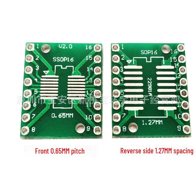 SOP/SSOP/TSSOP Test Adapter Board: 8, 14, 16, 20, 24, 28, 56-Pin PCB