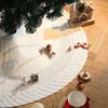 White Cloud Knit Christmas Tree Skirt - Holiday Decoration