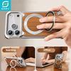 Eary Magnetic Wooden Case for iPhone 17 Pro Max Air for MagSafe Wireless Chargers 360°Rotating Stand Aluminum Solid Wood Shells