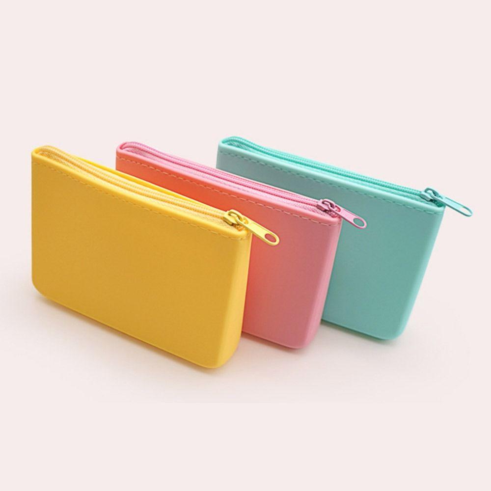 New Multifunction Rectangular Wallet Zipper Space Saving Travel Pouch Waterproof Silicone Cosmetic Bag Women Girls