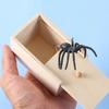 1Pc Scare Wooden Box Spiders, April Fool's Day Pranks, Trick Toys