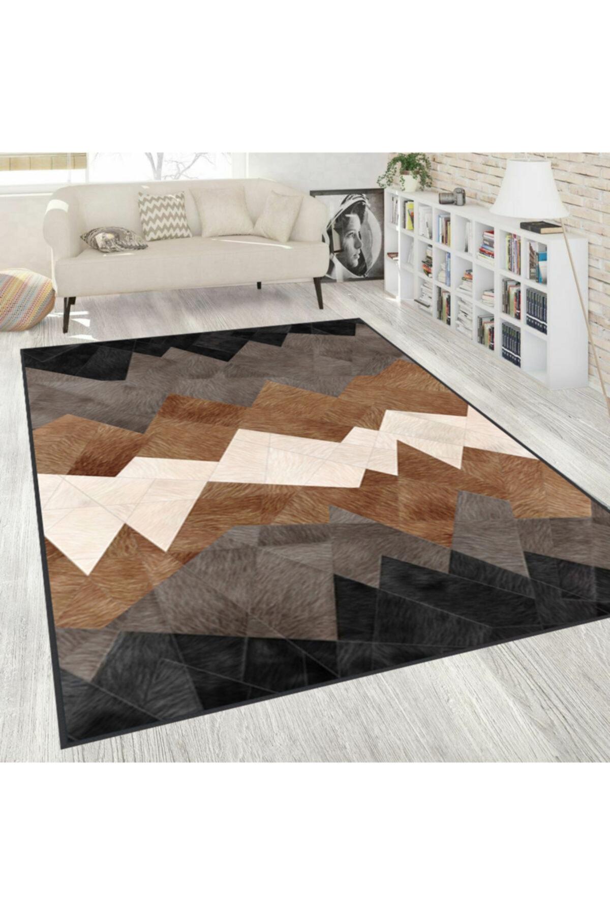

Rovigo Home Washable Printed Carpet RVG1545-HT1238 50x80 коричневый