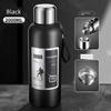 Japanese Tiger Large-Capacity Thermos Cup for Men, 316 Stainless Steel Water Bottle, Outdoor Portable Tea-Water Separation All-Steel Flask