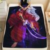 1Pc Inuyasha Print Flannel Blanket, High Quality Comfortable for All Seasons, Home Decor, Warmth and Comfort, Perfect for Christmas Gifts