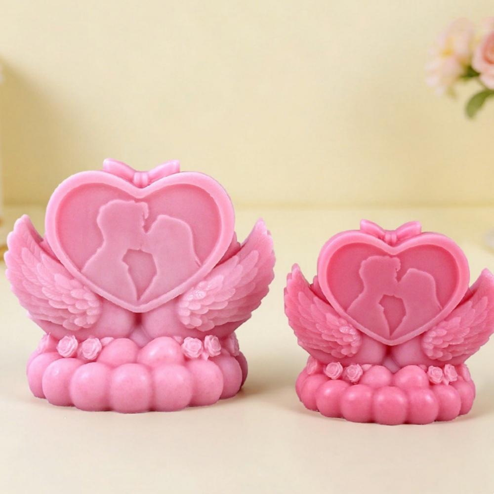Love Couple Swan Candle Silicone Mold for Valentine's Day Wedding Aroma Soap Ornaments Plaster Cake Decorating Mold Home Decor