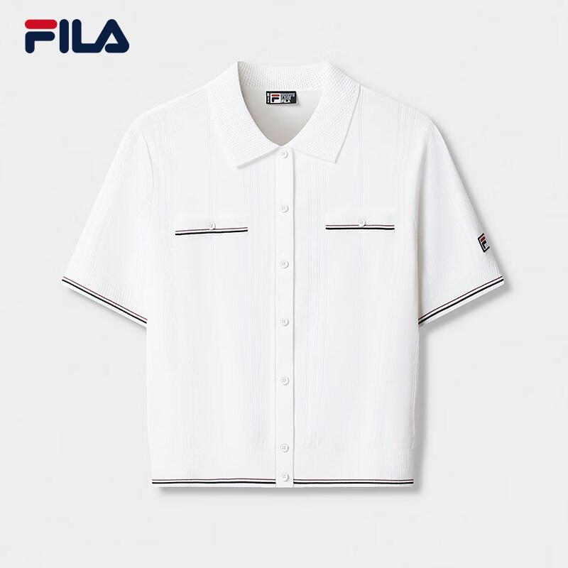 FILA Women s 2026 Summer Knitted Short Sleeve Top L