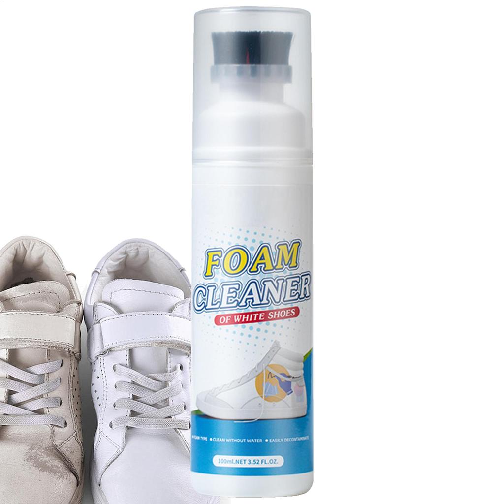 100ML Portable White Shoe Foam Cleaner Shoe Cleaner With Brush Shell Shoes Sneaker Cleaning Accessories Shoes Cleaning Agent