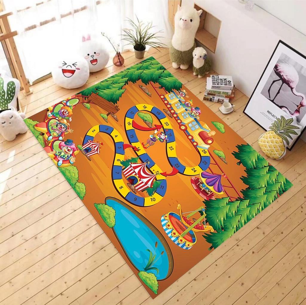 Tapete Educacional, Decoração de Quarto Infantil, Tapete de Jogo, Para Tapete de Sala de Estar, Tapete de Fã, Tapete de Área, Tapete de Chão Antiderrapante, Tapete para Adolescente