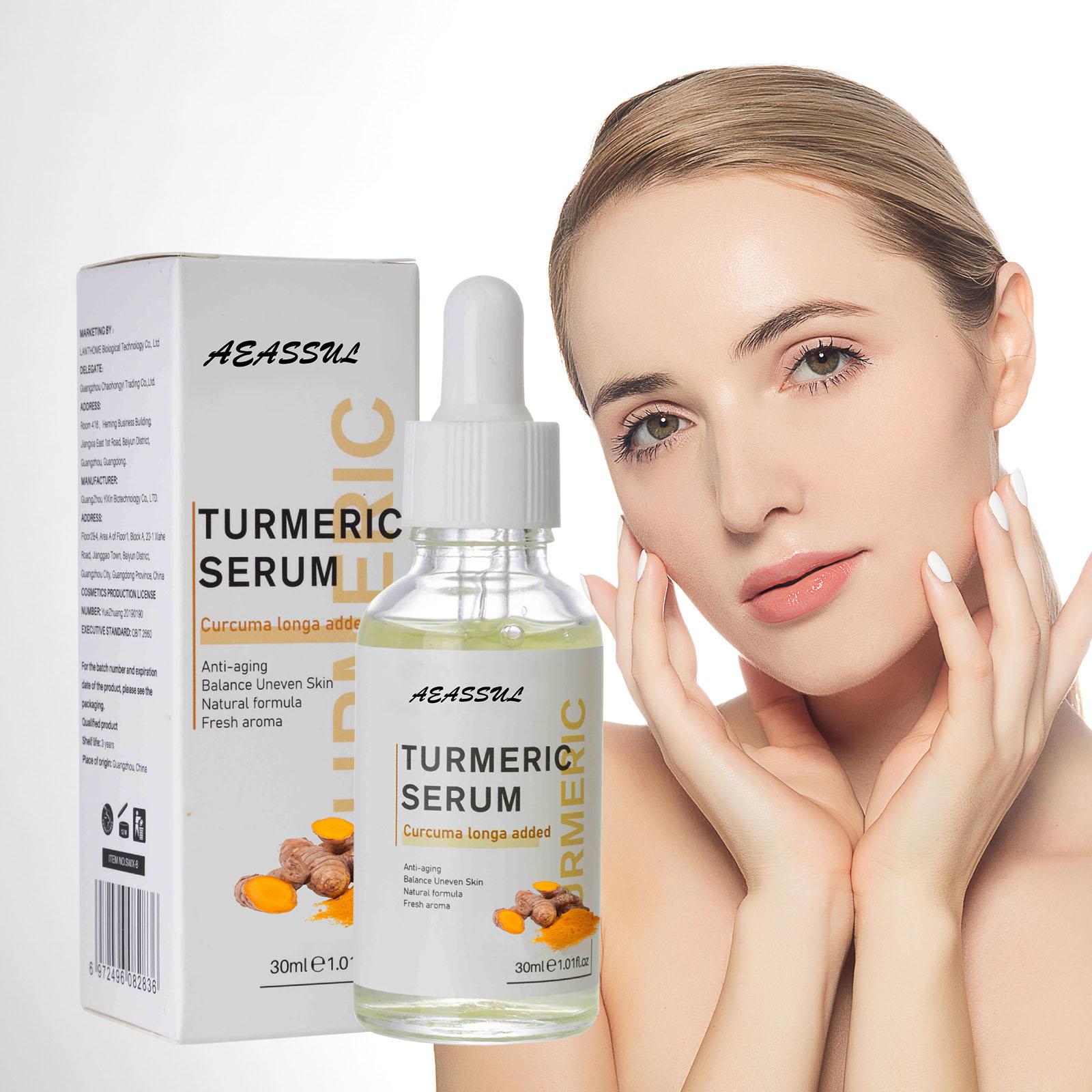 

Эссенция для коррекции черных пятен с куркумой, 30 мл, уход за лицом, увлажняющая, улучшающая тон кожи сыворотка с куркумой 30ml