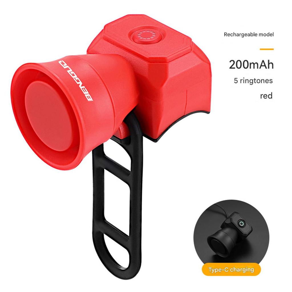 Bicycle Horn Mountain Bike Mini USB Rechargeable Waterproof Electronic Horn Bell Cycling Equipment