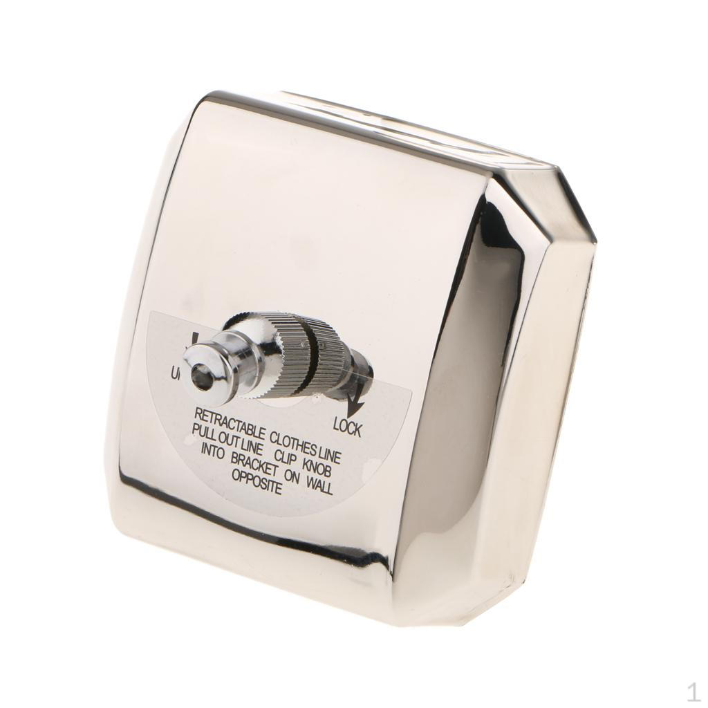 304 Stainless Steel Retractable Clothesline Clothes Dryer with Braided Nylon Rope Adjustable Square 10kg