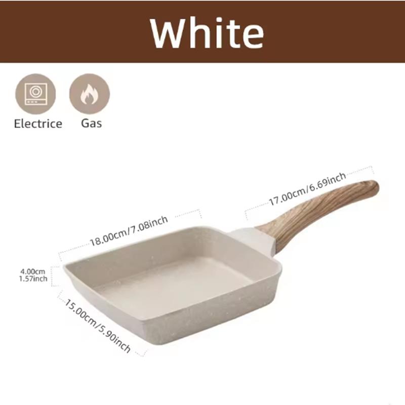 Japanese Style Breakfast Cooking Cookware Square Non-Stick Egg Roll Steak Fry Pan Cooking Pans Egg Pot Frying Pan With Handle