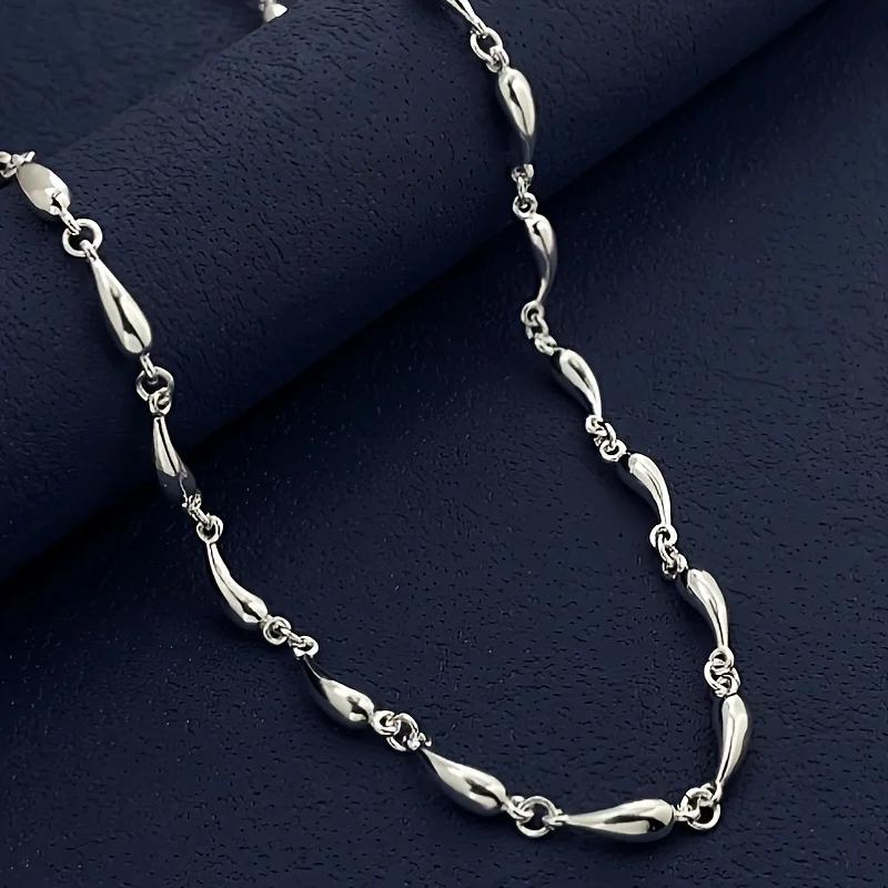 

New fine Copper luxury drop chain necklaces for women men fashion wedding accessories party jewelry Holiday gifts 45cm 18inches