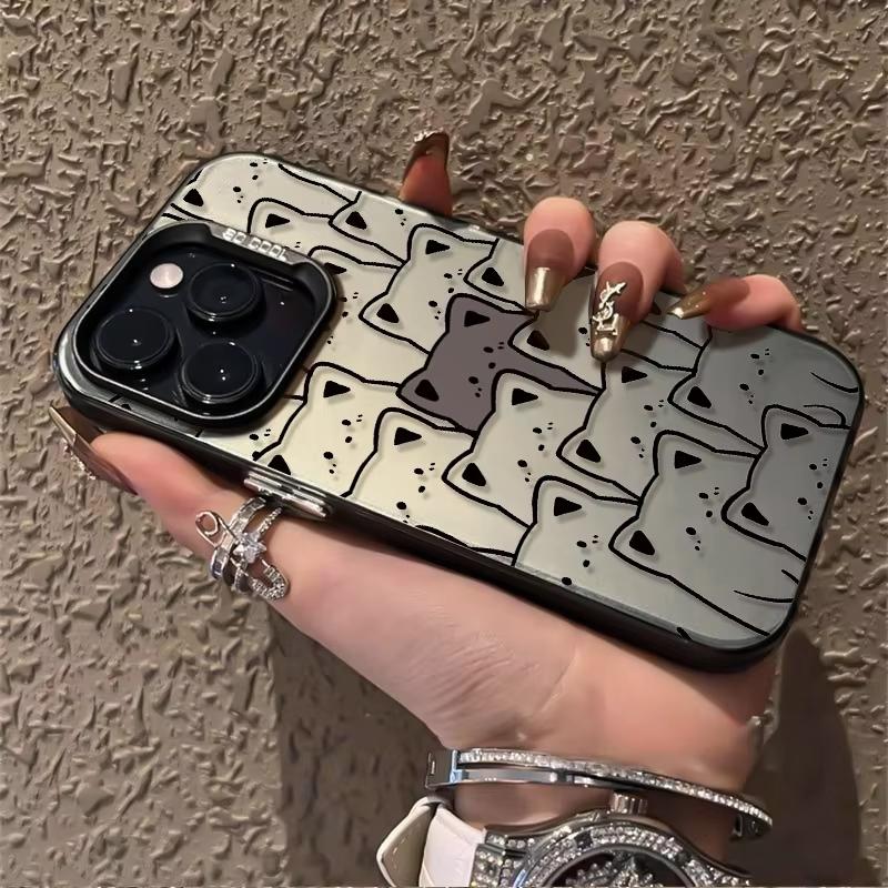 Cute Cartoon Cat Pattern Design Phone Case For iPhone 17 16 11 12 13 14 15 Pro Max X XS XR 8 7 Plus 17E 16E Air Shockproof Cover