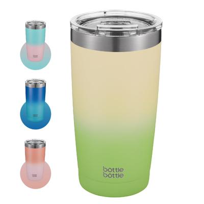 BOUTEILLE BOUTEILLE Gobelet en Acier Inoxydable, 600ml, avec Couvercle, Anti-Débordement, Bouteille d'Eau Grande Capacité, Paroi Double, Isolation Sous Vide, Garde