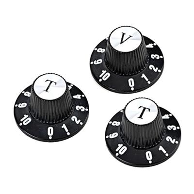3Pcs Guitar Knobs Amber Top Hat Knobs Guitar Speed Control Knobs Volume Tone Control Knobs Fits 6mm/0.24" Rotary Shaft