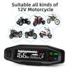 AD Motorcycle Speedometer Universal LED Tachometer Digital Dashboard Km/h MPH Odometer Meter Motor Gauge Sensor + Y/Z/W Bracket
