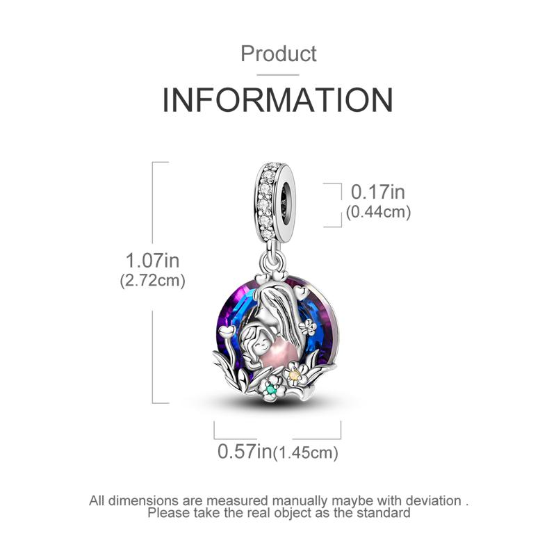 Original Charms Copper Great Motherly Love Flowers Pendants Fit Charms Plata Bracelets For Women Jewelry Making Gifts