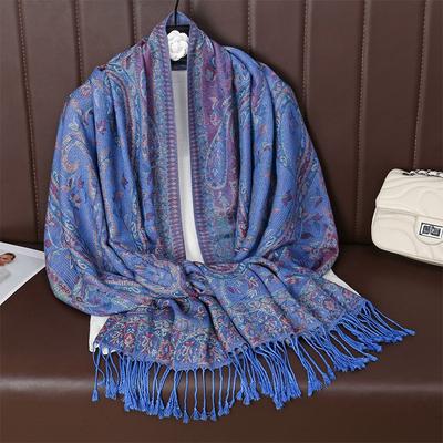 Luxusmarke Dünner Imitat-Kaschmirschal Damen Frühling und Sommer Print Damen Kaschu-Jacquard-Schal