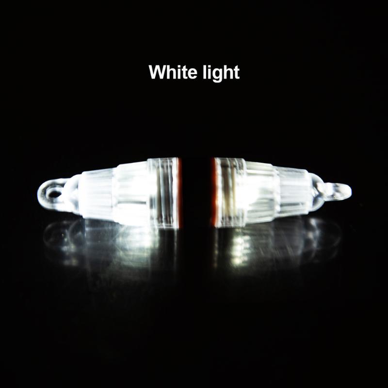 1Pc Led Fishing Light With 2 Battery Waterproof Dual Head Flashing Underwater Fish Suction Device Outdoor Fishing Accessories