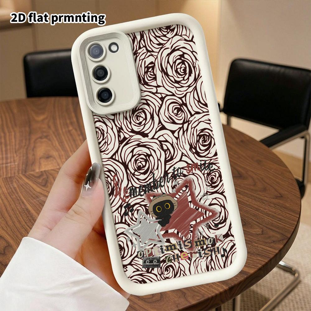 Phone Case: 2D Flat Samsung Galaxy A34 A35 M05 M06 S20 S22 S21 FE Plus 5G Protective Case, Cartoon Kitten, Christmas and Halloween Gift