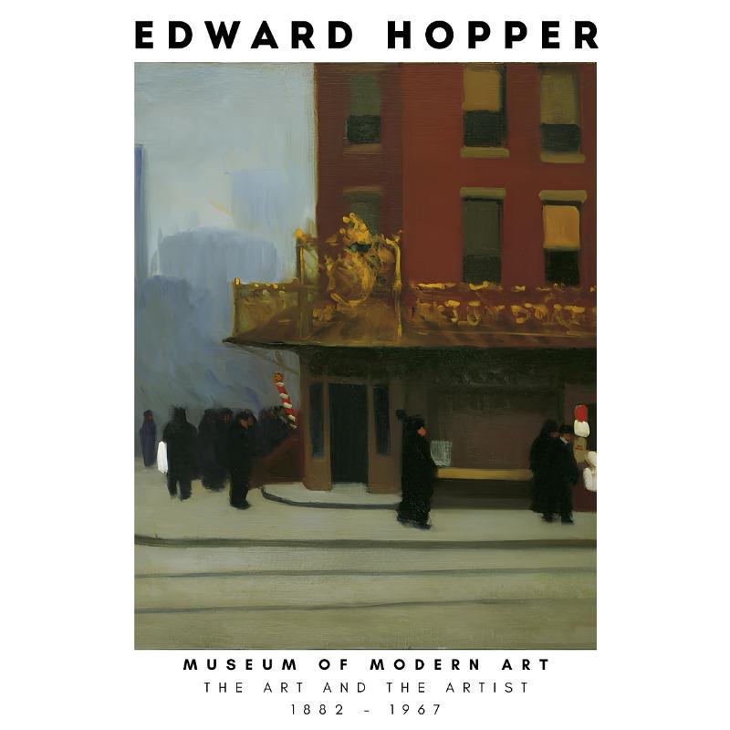 Edward Hopper Museum Exhibition Abstract Posters and Prints Canvas Painting Wall Art Picture for Living Room Home Decor Cuadros