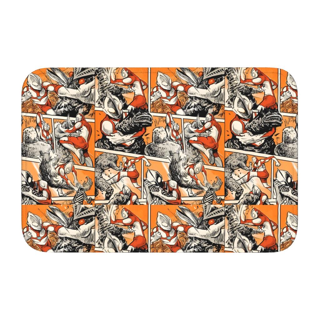 Ultramanes Anime Doormat Anti-Slip Bath Kitchen Welcome Mat Living Room Door Floor Entrance Carpet Rug Footpad