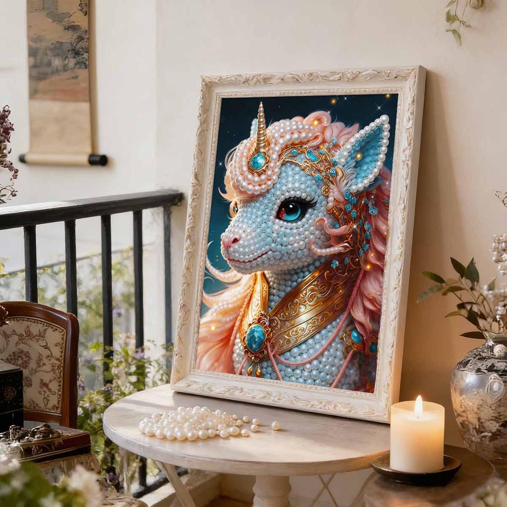 DIY Horse Pearl Art Painting for Home Wall Decor Pearl Gem Paintings Picture Arts Craft  for Adults/Beginners Gift Idea Home Decor Without Frame
