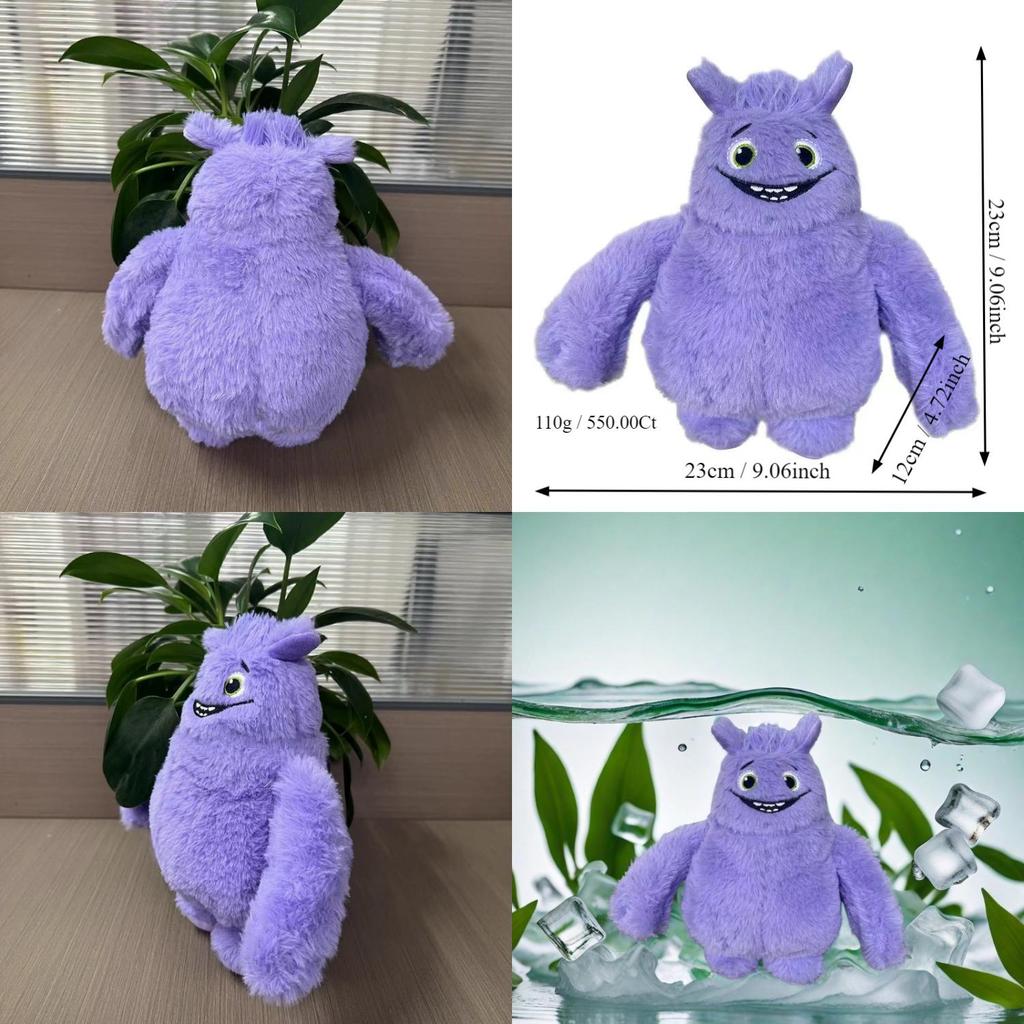 Cuddly Long Plush Purple Animal Doll Cute Cartoon Figure With Pp Cotton Filling