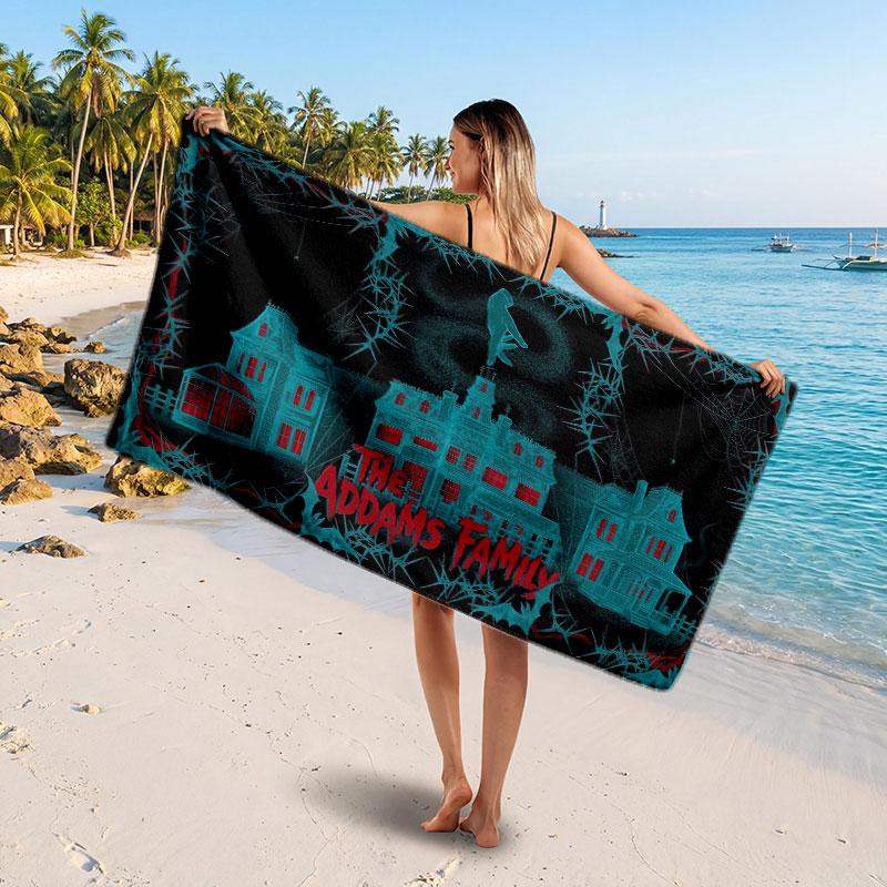 Large Beach TowelThe Addams Family Soft Absorbent Towel Beach Bath Home Use