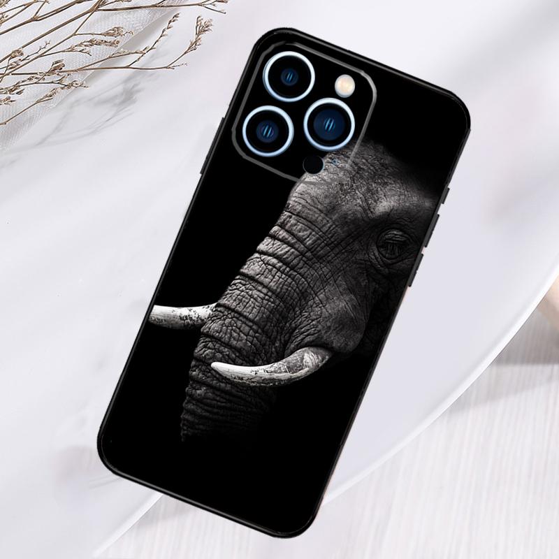 Wild Elephant Head Phone Case For iPhone 17 Pro Max 15 14 13 12 11 16 Pro Max Plus 12 13 Mini 16e 17 Air Cover
