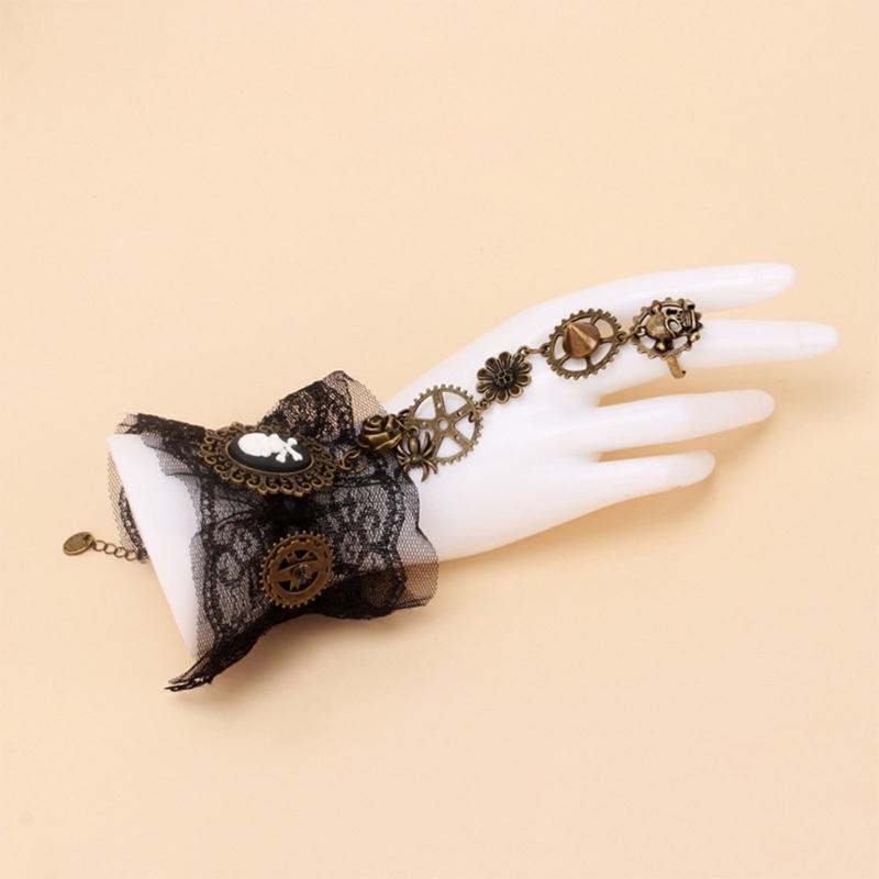 Gothic Gloves Victorian Pirate Wristband DanceParty Gloves Lady Cool Accessories